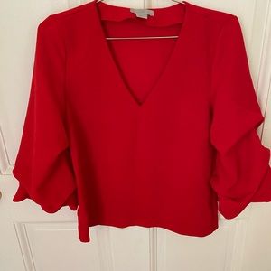 H&M blouse with ruffle sleeves